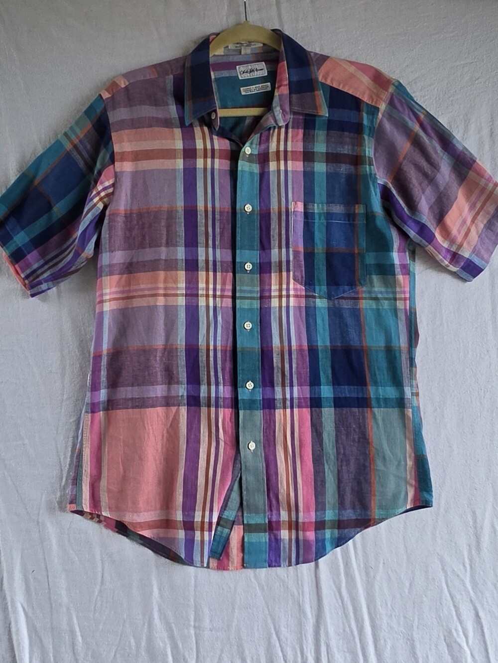 Vintage Saks Fifth Avenue Women’s 80s 90s Button Down Plaid Shirt Sz Medium